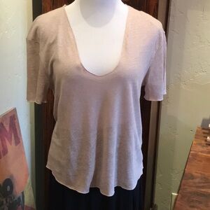 Zara Linen Knit Top